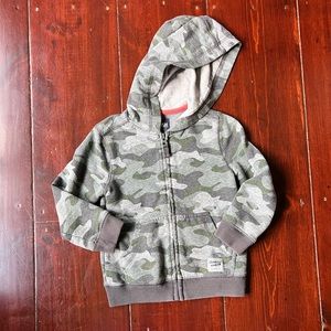 Camouflage zip up hoodie Oshkosh 2T